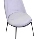 Sedia design  velluto e metallo  rotterdam grigio