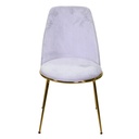 Sedia salotto design  velluto e metallo oro rotterdam grigio