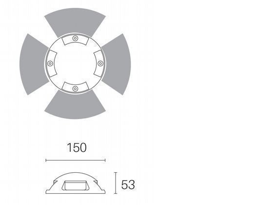 Segnapasso 9W Led 4000K  linea upper  grafite