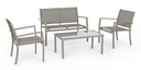 Set 4 salotto tortora in metallo