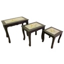 Set 3 tavolino rose w-4039 cm63x39h54