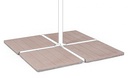 Set 4 marmette 50x50 cemento betulla 20kg