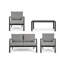 Set da giardino salotto antracite YK13 4 pezzi