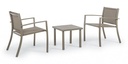 Set giardino da 3 salotto metallo tortora Auri