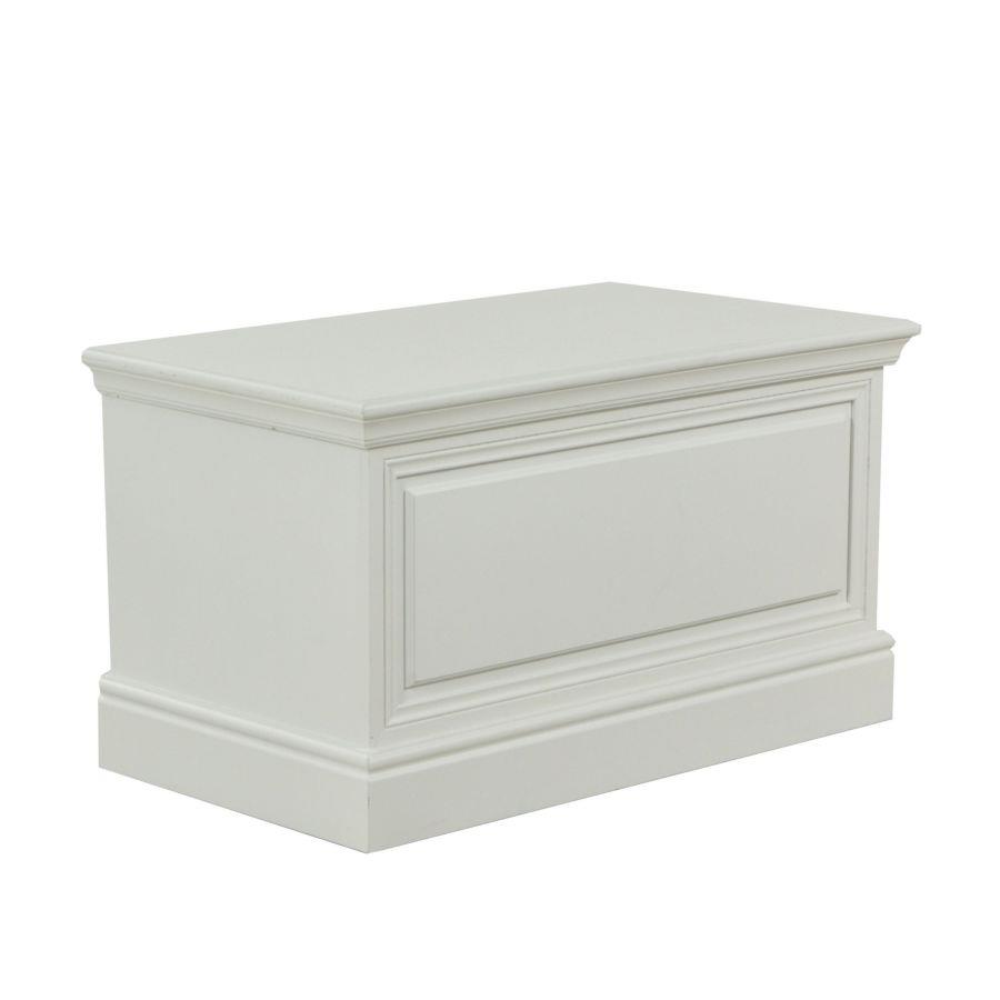 Set mobile comodino + baule legno bianco