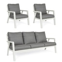 Set salotto 3 pz con cuscini Truman Lunar