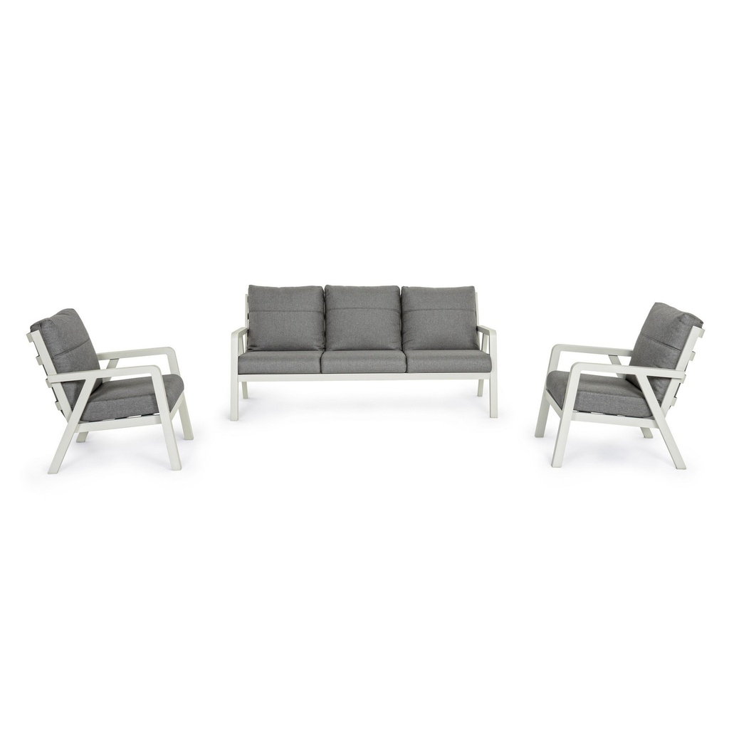 Set salotto 3 pz con cuscini Truman Lunar