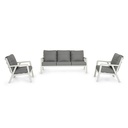 Set salotto 3 pz con cuscini Truman Lunar