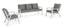 Set salotto 3 pz con cuscini Truman Lunar