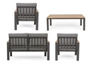 Set salotto giardino Belmar naturale/antracite