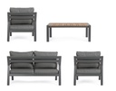 Set salotto giardino Ernst antracite