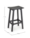 Sgabello Bar skipper Nero h71cm