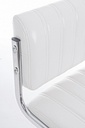 Sgabello bar acciaio ecopelle bianco Barclay cm 46 x 51,5 x 88,5 