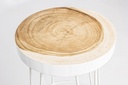 Sgabello bar bianco  in legno stile naturale