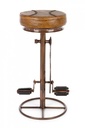 Sgabello bar cycle rame in pelle stile design