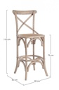 Sgabello bar grigio in legno stile naturale