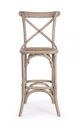 Sgabello bar grigio in legno stile naturale
