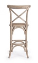 Sgabello bar grigio in legno stile naturale