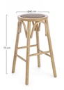 Sgabello bar in legno naturale stile rustico