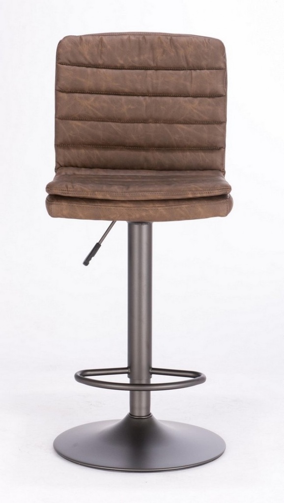Sgabello bar vintage ecopelle marrone Connor cm 41 x 50 x 94,5