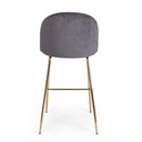 Sgabello design contemporaneo Bar Carry velluto grigio scuro