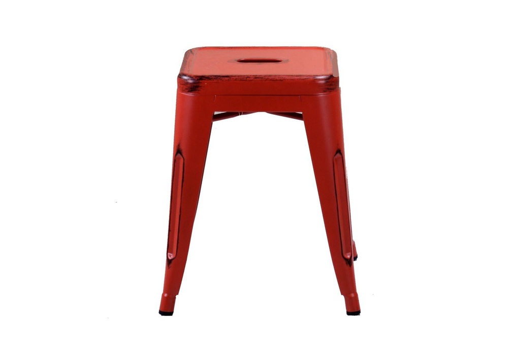 Sgabello ferro bristol rosso cm39x39h45