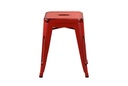 Sgabello ferro bristol rosso cm39x39h45