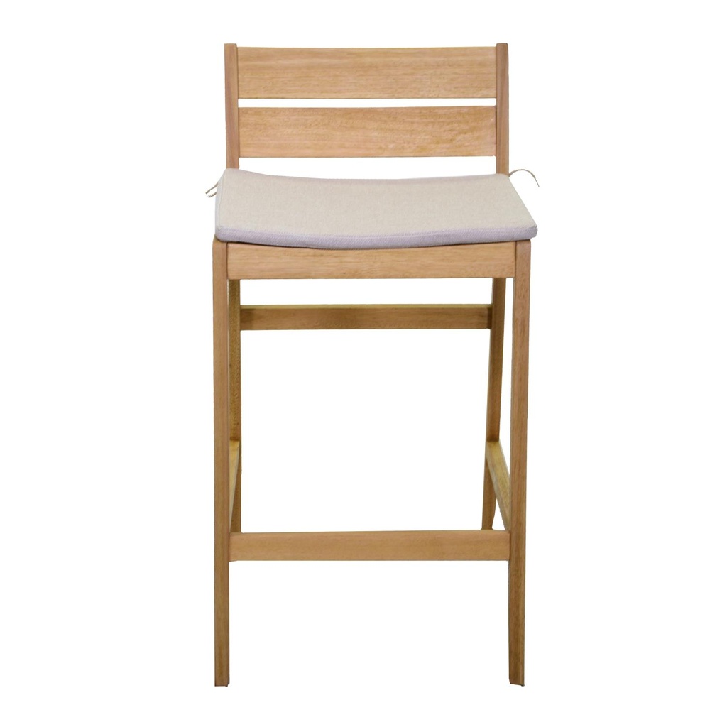 Sgabello legno con cuscini giardino cm 44 x 53 x h 64/85