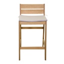 Sgabello legno con cuscini giardino cm 44 x 53 x h 64/85