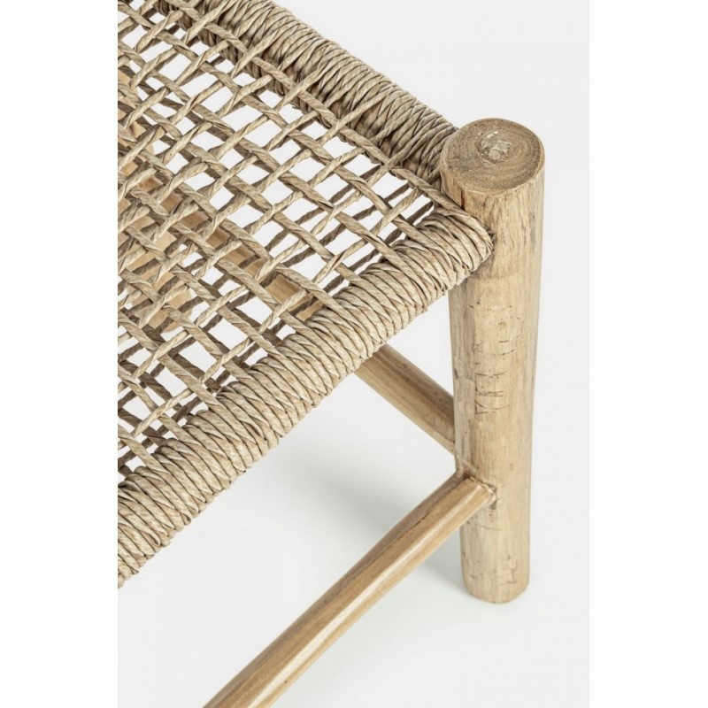 Sgabello per esterno in legno Teak Naturale LAMPOK 38x38x h45 cm