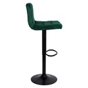 Sgabello regolabile verde scuro con gambe nere opache