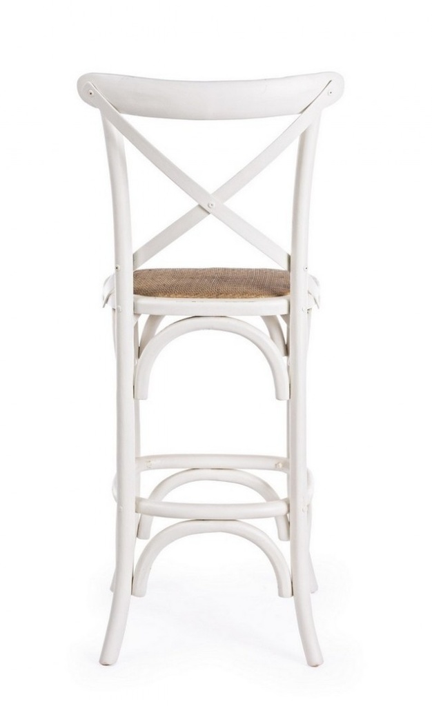Sgabello rustico Bar Cross bianco