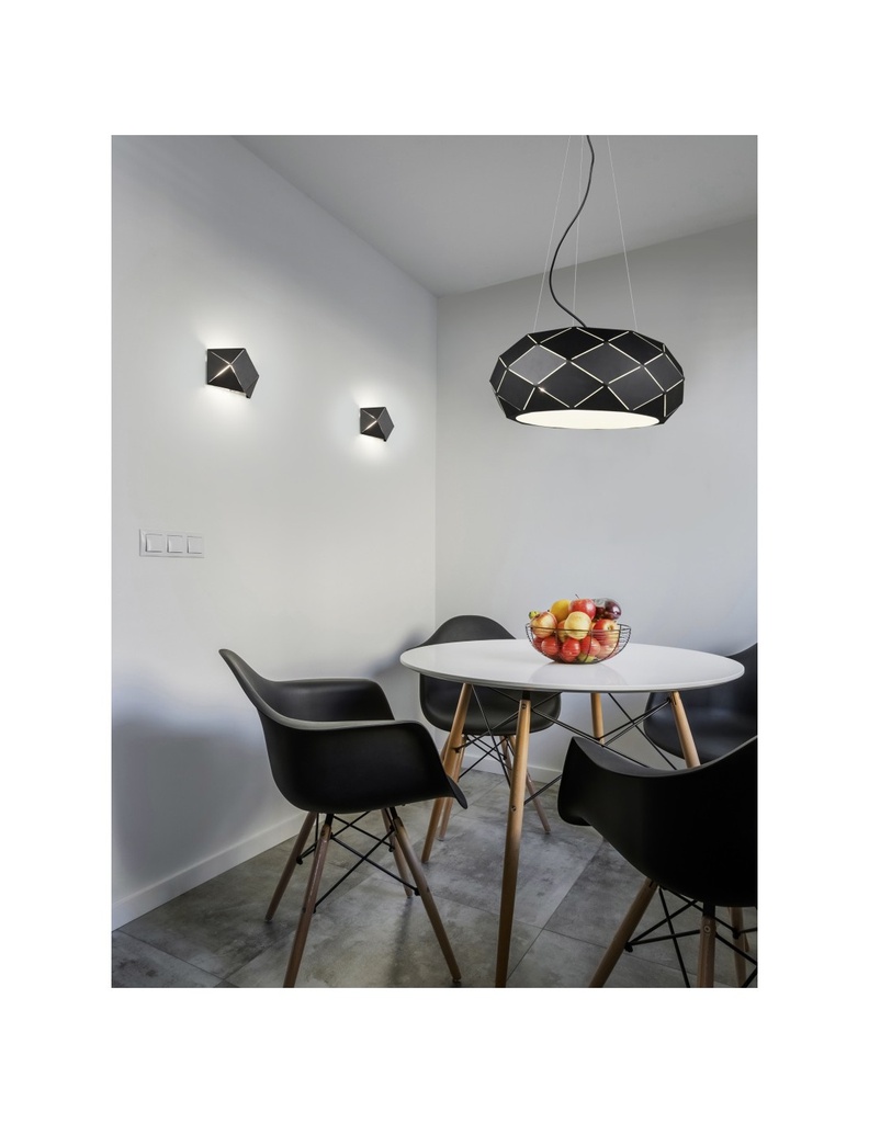 Sospensione 3xE27 Zandor Nero Ø50 cm Trio Lighting