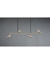 Sospensione 4 Faretti Spot GU10 Orientabili Marley Nichel Trio Lighting