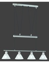 Sospensione 4 Luci Saliscendi Stamina Nichel L80 cm Trio Lighting