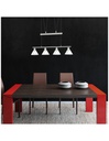 Sospensione 4 Luci Saliscendi Stamina Nichel L80 cm Trio Lighting