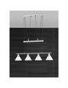 Sospensione 4 Luci Saliscendi Stamina Nichel L80 cm Trio Lighting