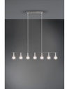 Sospensione 7xE27 Vannes Nichel L110 cm Trio Lighting