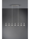 Sospensione 7xE27 Vannes Nichel L110 cm Trio Lighting