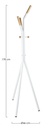 Appendiabiti in acciaio Bianco ALAIN 46x46x h178 cm