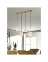 Sospensione Elmau 4xE27 Nichel E Paralumi Sabbia L100 cm Trio Lighting