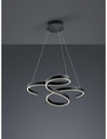 Sospensione Francis Vortici Antracite Led 52w Dimmerabile Trio Lighting