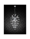Sospensione Fuochi d'Artificio 7 Luci Minsk Cromo con Gocce Cristallo Trio Lighting