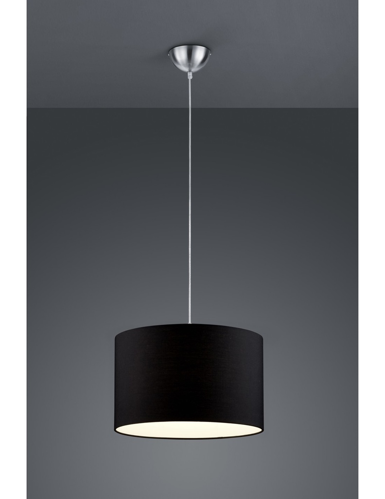Sospensione Hotel 1xE27 Paralume Nero Ø40 cm Trio Lighting