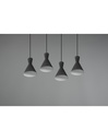 Sospensione Lineare Enzo 4xE27 Nero Opaco Trio Lighting