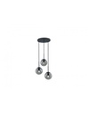 Sospensione Moderna Rotonda 3 Luci Sfere Vetro Fumé Balini Trio Lighting