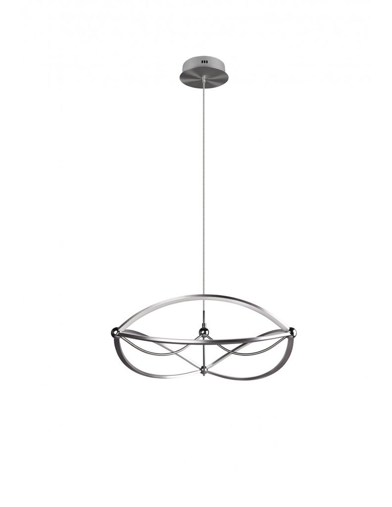 Sospensione Moerna Led 42 w Charivari Ellissi Nichel Trio Lighting