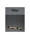Sospensione Nera 4 Faretti Spot GU10 Orientabili Marley Trio Lighting