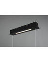 Sospensione Nera Moderna Ufficio Aick Led Dimmerabile Trio Lighting
