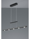 Sospensione Nera Piastra Rettangolare 7 Led Sopra e Sotto Lacal Trio Lighting